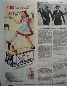 Loose wiles Sunshine Krispy Crackers 1944 Ad