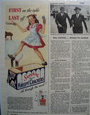 Loose wiles Sunshine Krispy Crackers 1944 Ad