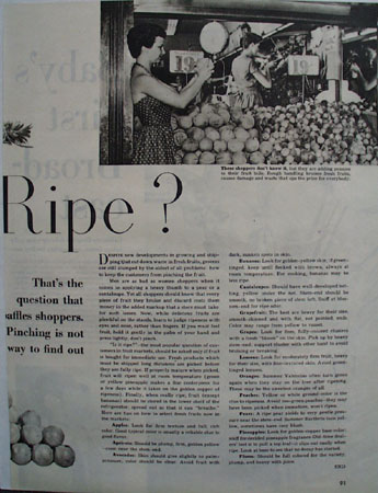 Is It Ripe Fruit 1949 Article