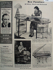 New Furniture of Glass, Steel and Celluloid 1938 article