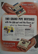 Phillip Morris Bond street Smoking Mixtures 1945 Ad