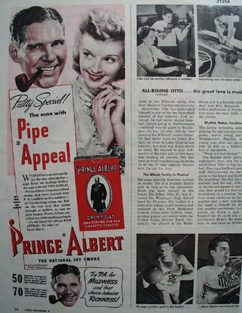 Prince Albert Tobacco with Pipe Appeal 1943 Ad