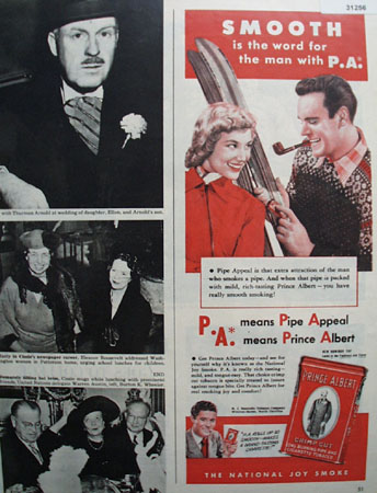 Prince Albert Cigarette and Pipe Tobacco 1949 Ad