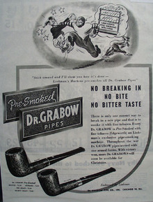 Grabow Pipe Co. Dr. Grabow Pipes 1945 Ad