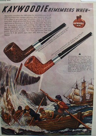 Kaywoodie Ninety Fiver and Centennial Pipe 1949 Ad