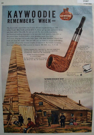 Kaywoodie Pipe First Oil well 1948 Ad
