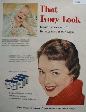Ivory Soap That Ivory Look 1954 Ad