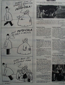 Pepsi Cola Nickel Cartoon 1945 Ad