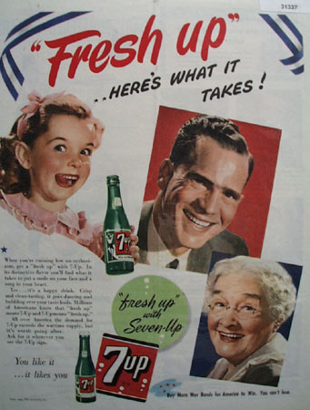 7UP Fresh up 1943 Ad