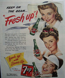 7 UP Keep On The beam 1944 Ad
