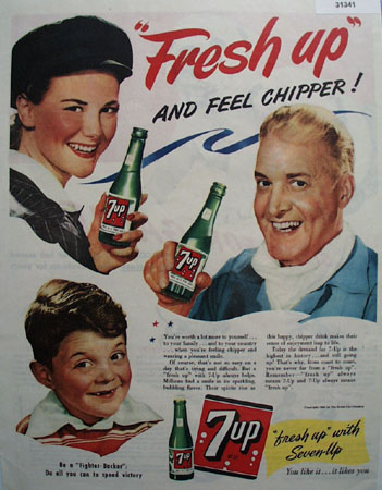 7 UP Fresh Up 1944 Ad