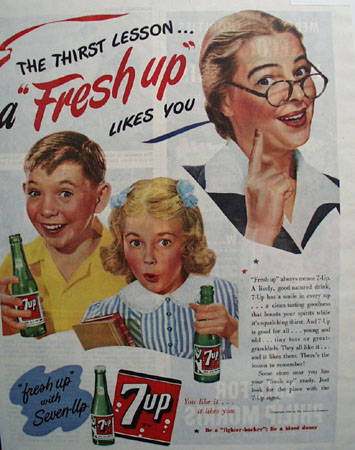 7 UP The Thirst Lesson 1944 Ad