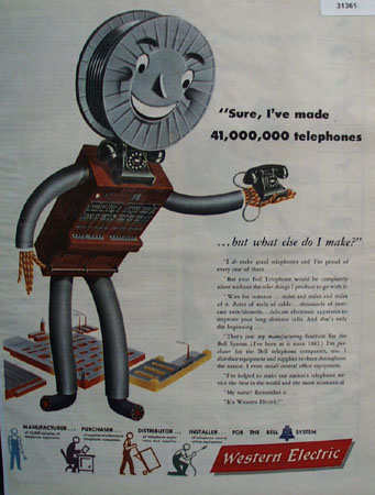 Bell telephone Western electric Supplier 1946 Ad