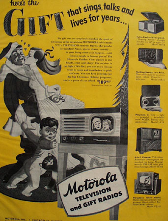 Motorola Television and Gift Radios 1948 Ad