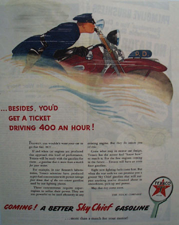 Texaco Better Sky Chief Gasoline 1944 Ad