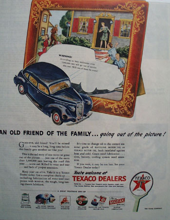 Texaco Old friend of the Family 1945 Ad