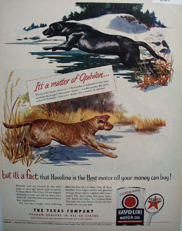 Texaco Havoline Matter of Opinion 1951 Ad