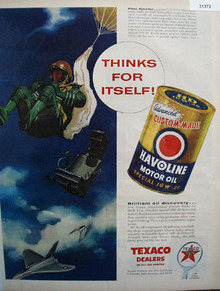 Texaco Havoline Thinks for Itself 1956 Ad