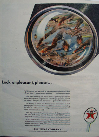Texaco Look Unpleasant, Please 1943 Ad