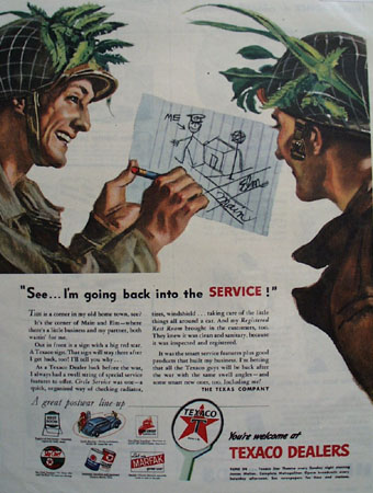 Texaco Better Sky Chief Gasoline 1944 Ad