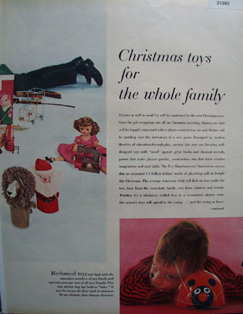 Christmas toys for the whole Family 1956 Article
