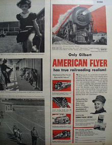 Gilbert American Flyer Model Railroad Locomotive 1955 Ad