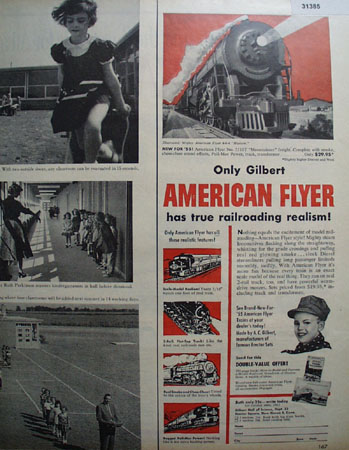 Gilbert American Flyer Model Railroad Locomotive 1955 Ad