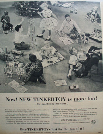 Tinkertoy Educator Approved 1955 Ad
