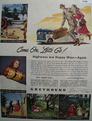 Greyhound Bus Come on Lets Go 1945 Ad
