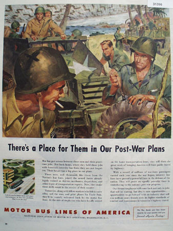Motor bus lines of America 1944 Ad