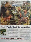 Motor bus lines of America 1944 Ad