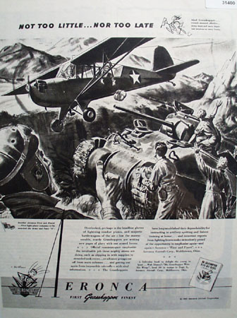 Eronca Grasshopper Aircraft 1943 Ad