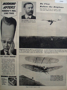 Otto Lilienthal German Air Pioneer 1938 Article