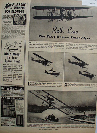 Ruth Law Woman Stunt Flyer 1938 Article
