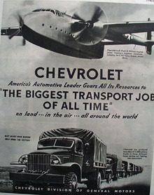 Chevrolet Biggest Transport Job. 1945 Ad