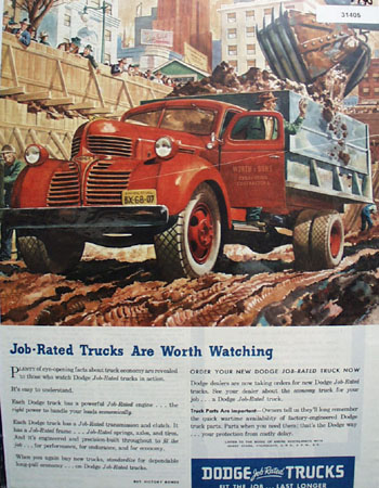 Dodge Job Rated trucks 1945 Ad