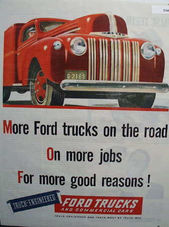 Ford Trucks and Commercial Cars 1945 Ad