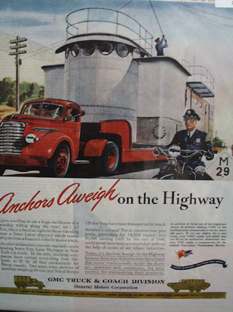 GMC Truck Anchors Aweigh 1945 Ad