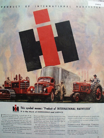 IH Product of International Harvester 1945 Ad