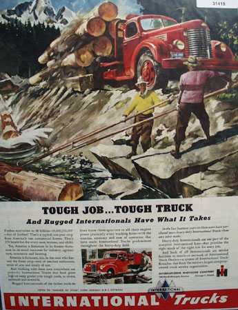 International Rugged Trucks 1946 Ad
