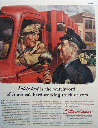 Studebaker Hard Working truck 1945 Ad