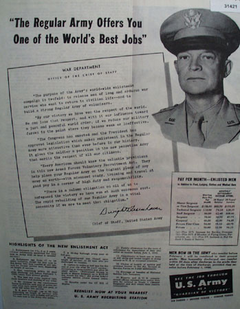 U.S. Army Recruiting Station 1946 Ad