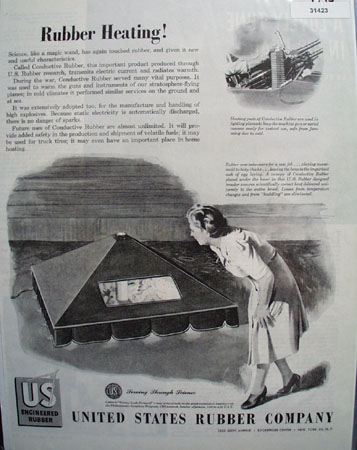 U.S. Rubber Co Rubber Heating 1945 Ad