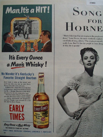 Early Times Mans Whiskey 1951 Ad