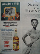 Early Times Mans Whiskey 1951 Ad