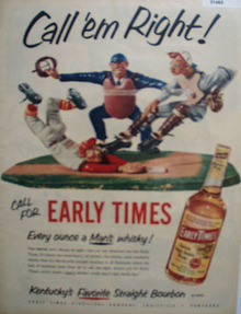 Early Times Mans Whiskey 1952 Ad