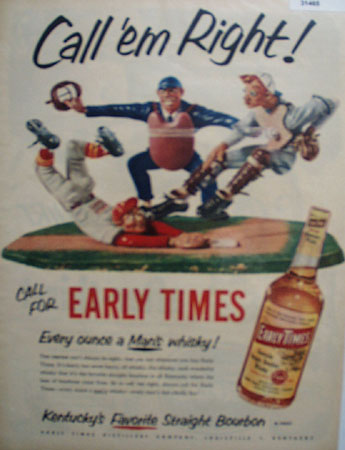 Early Times Mans Whiskey 1952 Ad