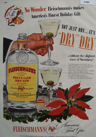 Fleischmanns Americas First Gin 1948 Ad