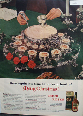 Four Roses Merry Christmas 1948 Ad
