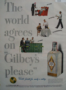 Gilbeys London Distilled Dry Gin 1947 Ad